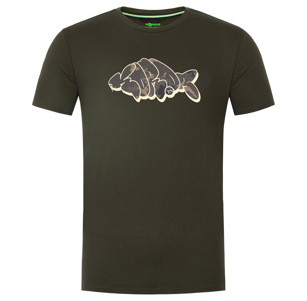 Korda Tričko Outline Tee Dark Olive veľ.S