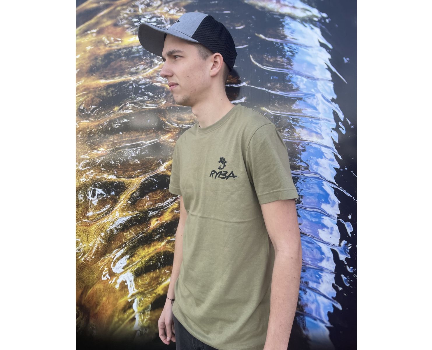 RYBA Tričko RYBA Light Khaki veľ.XL