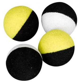 Starbaits Penová gulička Two-Tone Balls 10mm čierna / žltá