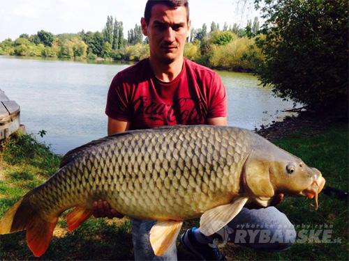 Milan Loti - Kapor ulovený v Kamenáči,17 kg, 102cm, zabral na pelety + boilies halibut