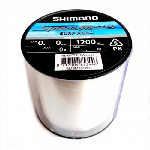 Shimano Vlasec Speedmaster Surf Clear Mono 1200m 0,30mm
