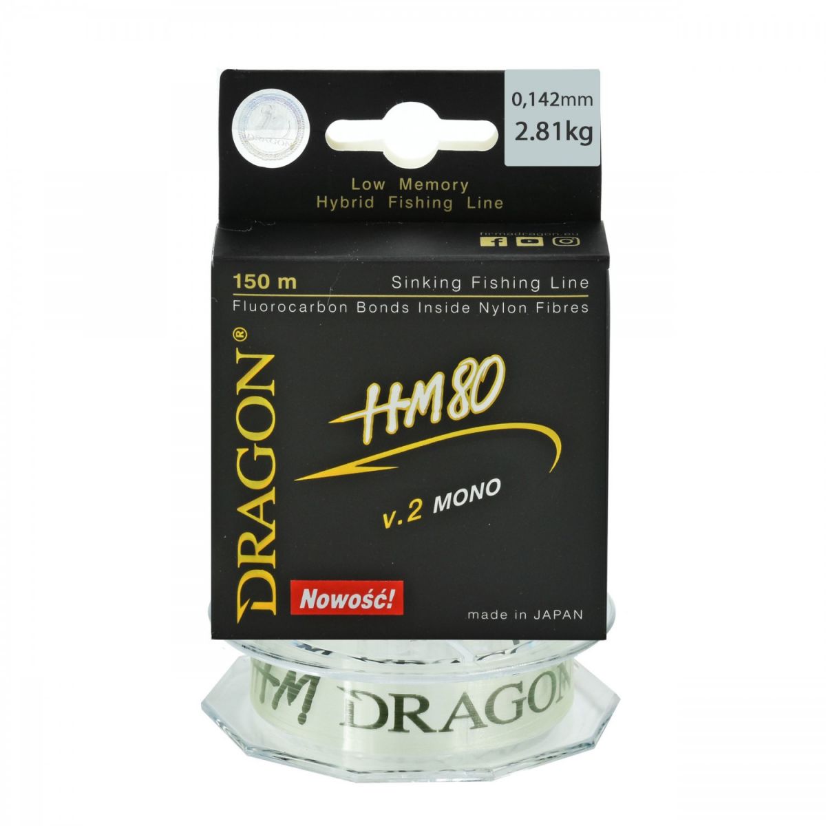 Dragon Vlasec HM80 v.2 Mono 150m 0,25mm 7,59kg